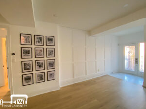 Wallpanels and doors in house entrance