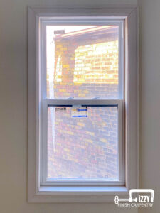 Window with wooden frame