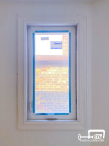 Window with wooden frame